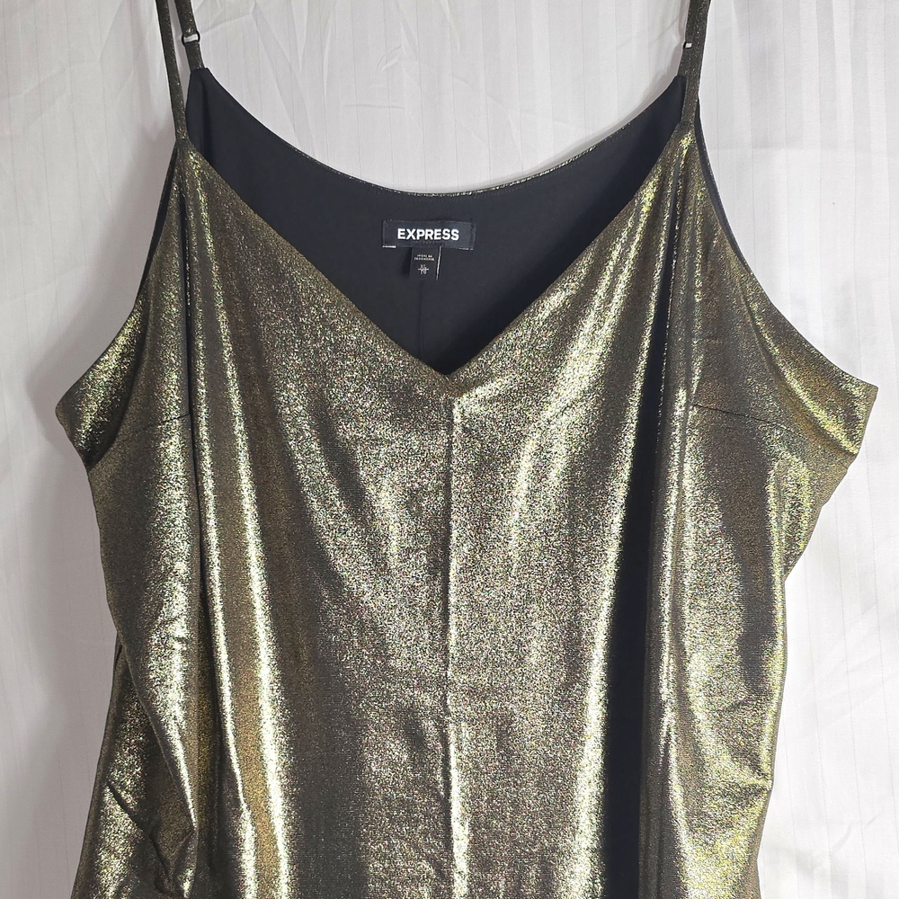 Express Gold Metallic Women's Top